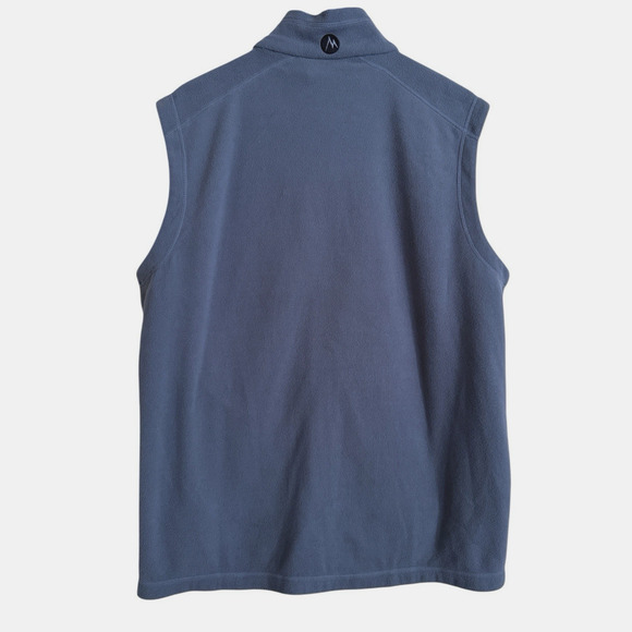 Marmot Vest Men Iron Gray Rocklin Fleece Full Zip Size Large (Logo) - Picture 2 of 8